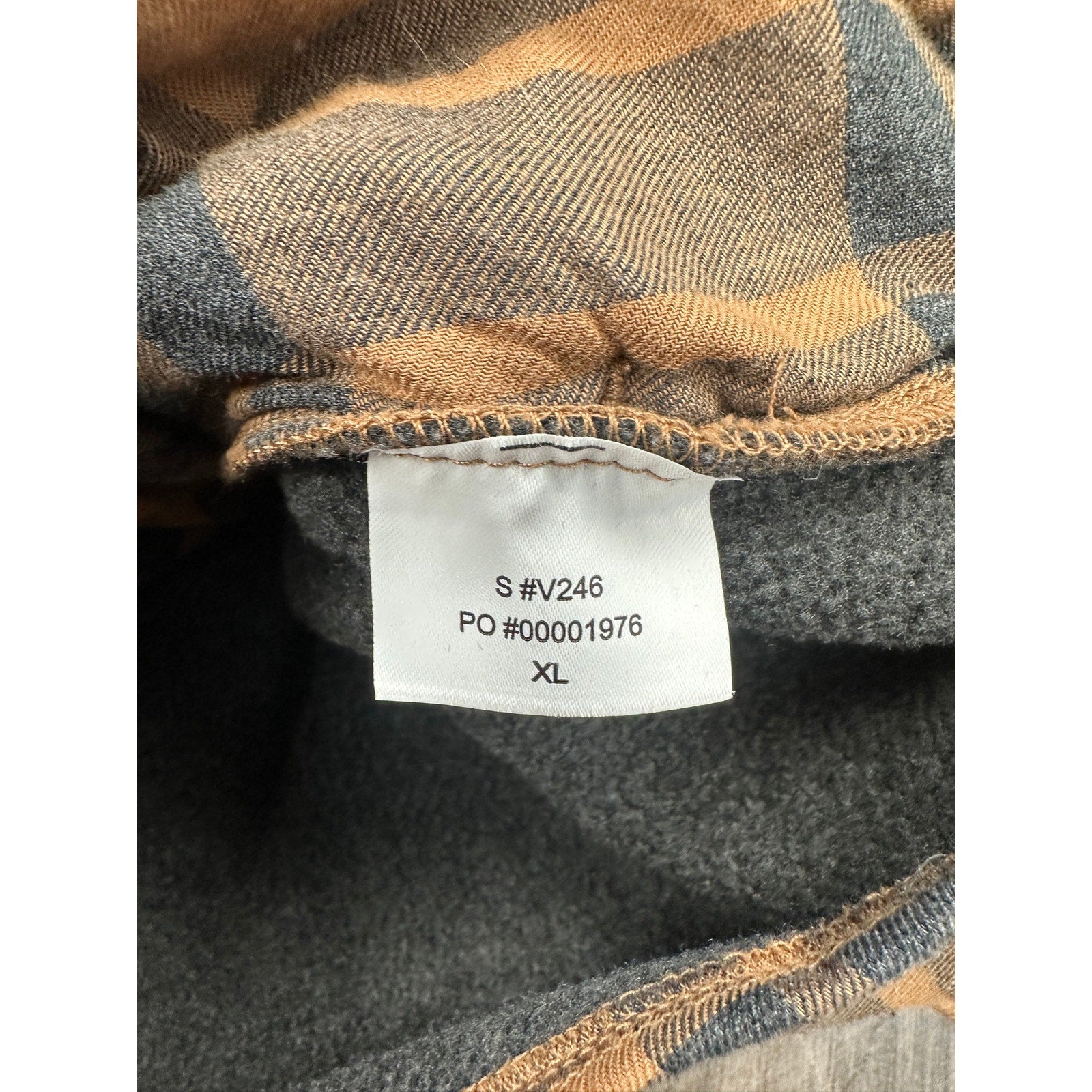 Vuori Range Flannel Shirt Jacket in Tan, Black — Size XL // Preowned