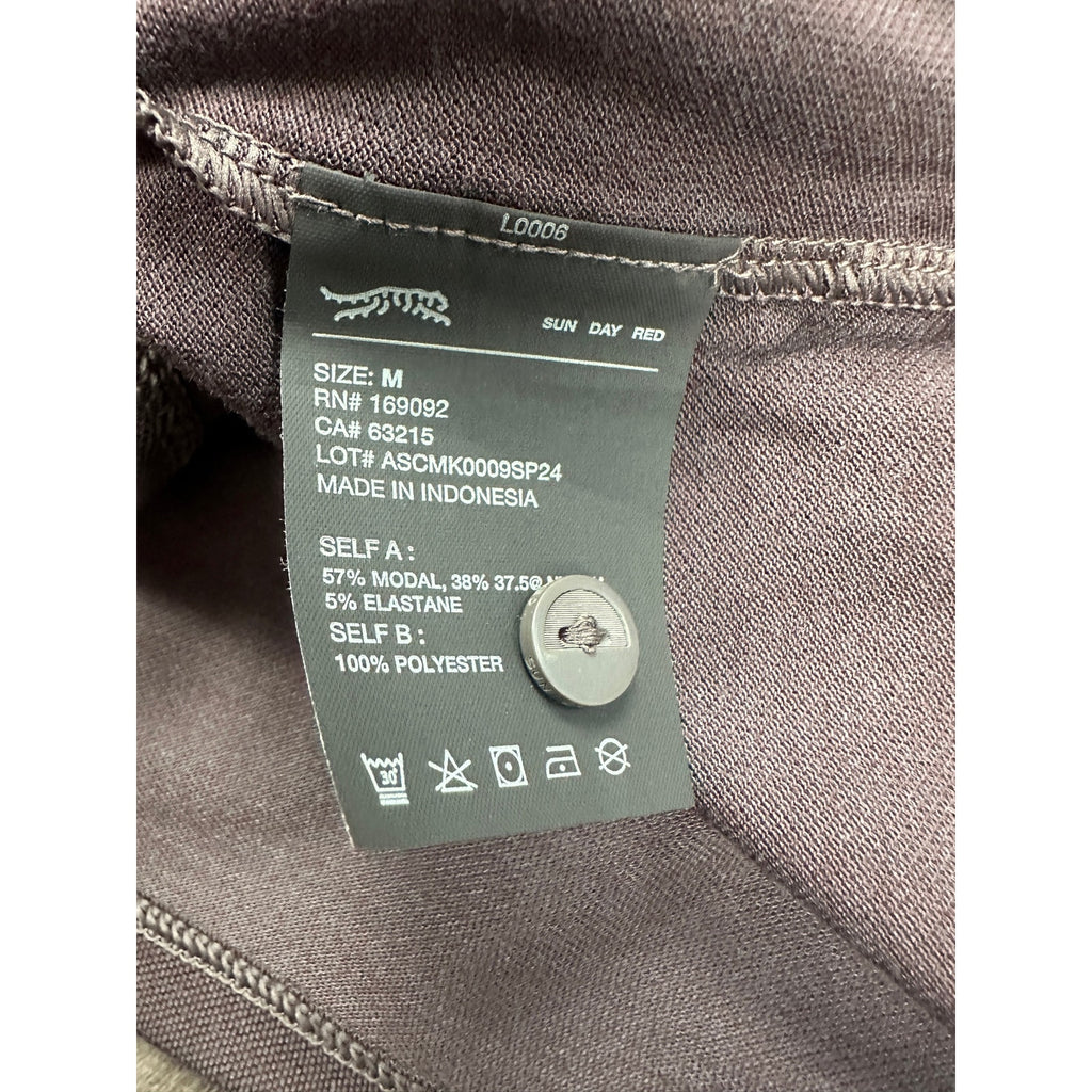 Sun Day Red Cypress Classic Crown Mesh Knit Polo in Brown — Size Medium