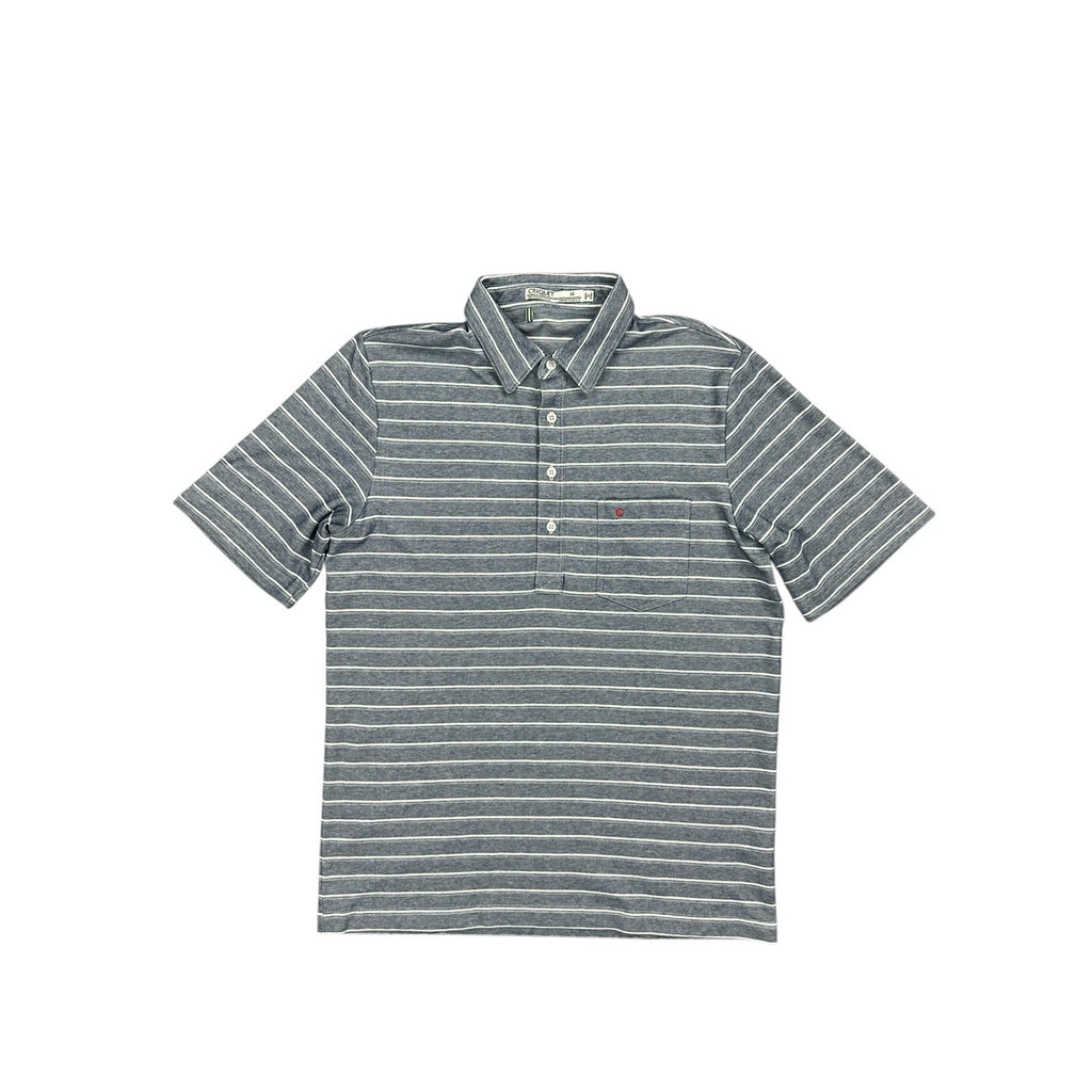 Criquet JG40 Striped Pique Players Polo — Size Medium // Preowned