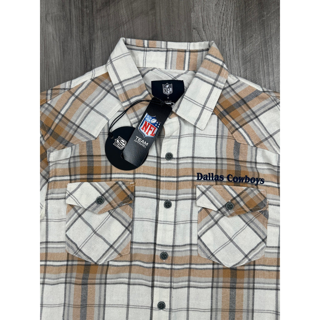 Fanatics NFL x Darius Rucker Dallas Cowboys Flannel Plaid Long Sleeve Button Down Shirt — Size Small