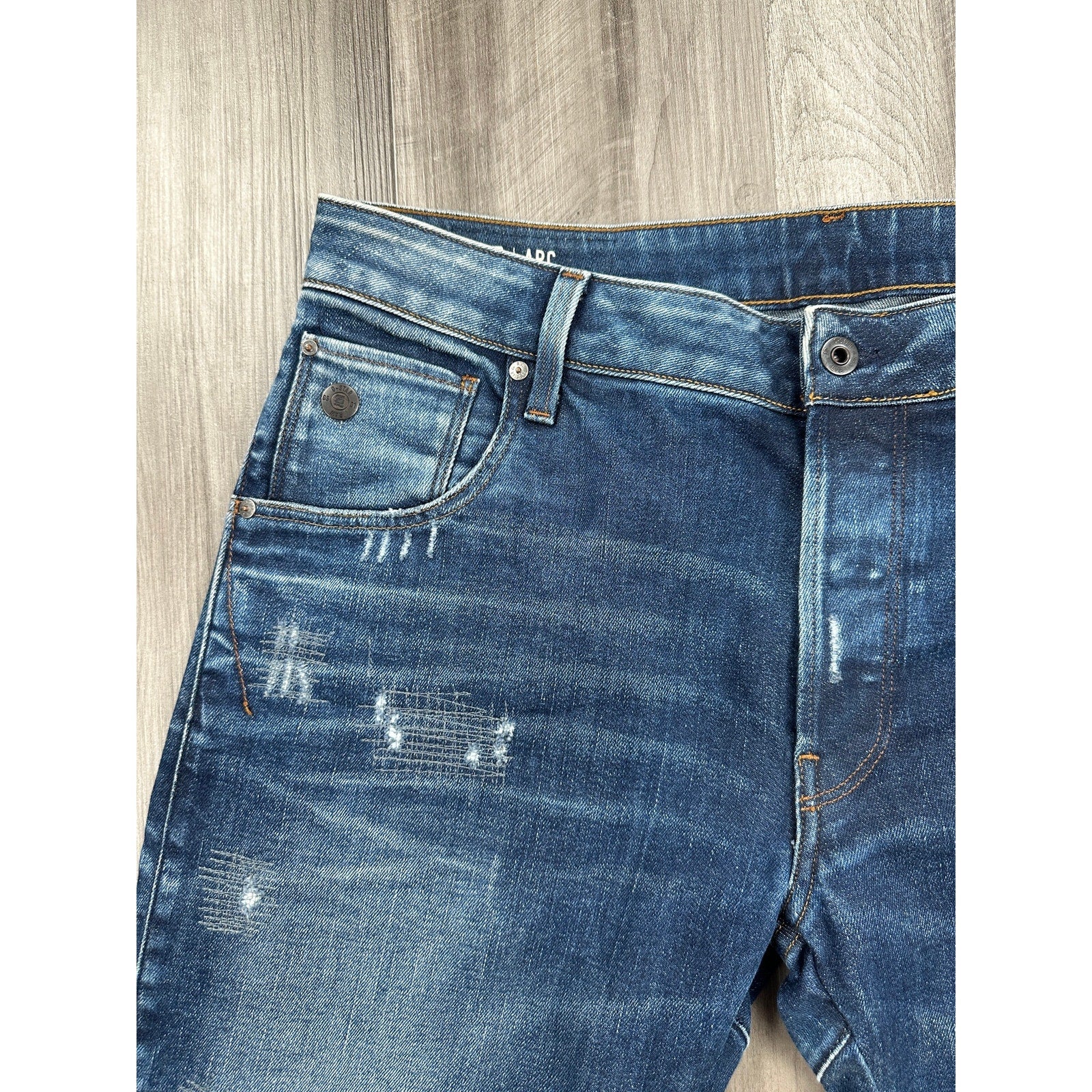 G-Star Raw Arc 3D Slim Restored Denim Jean in Blue — Size 36x32 // Preowned
