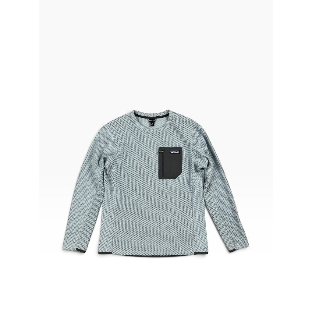 Patagonia R1 Air Crew Fleece Pullover in Light Plume Gray — Size Medium // Preowned