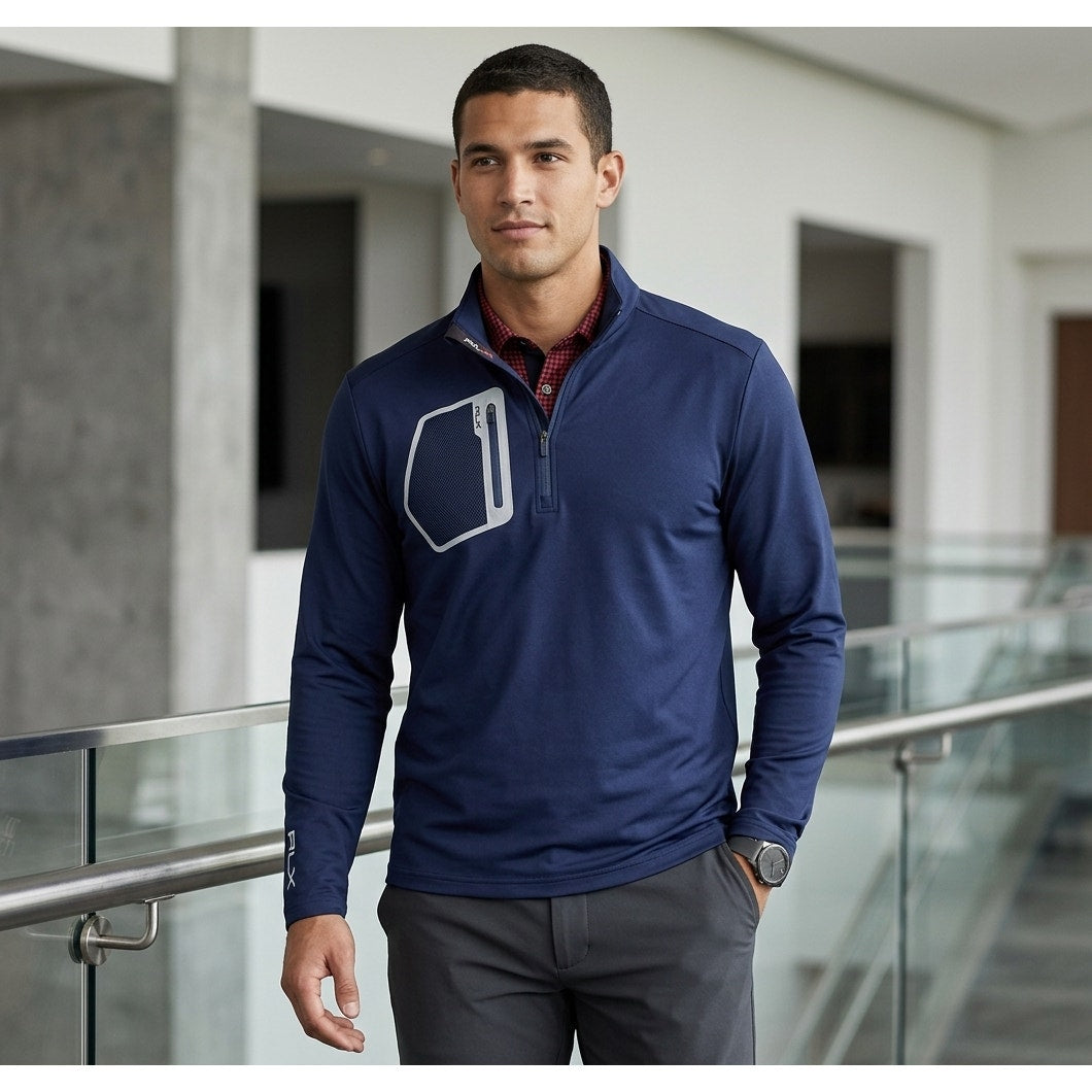RLX Ralph Lauren Luxury Performance Quarter Zip Tech Jersey Pullover - XL