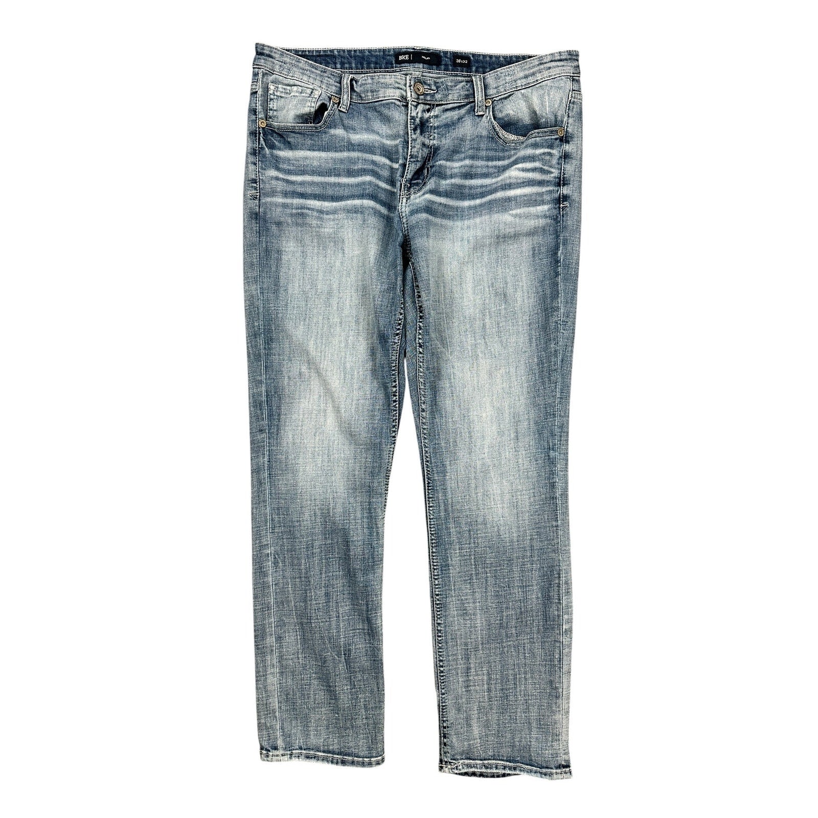 BKE Nolan Straight Leg Stretch Jean in Blue — Size 38x32 // Preowned