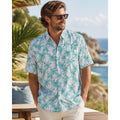 Tommy Bahama Nova Wave Royal Palmetto Short Sleeve Shirt in Dew Drop Green — Size Large