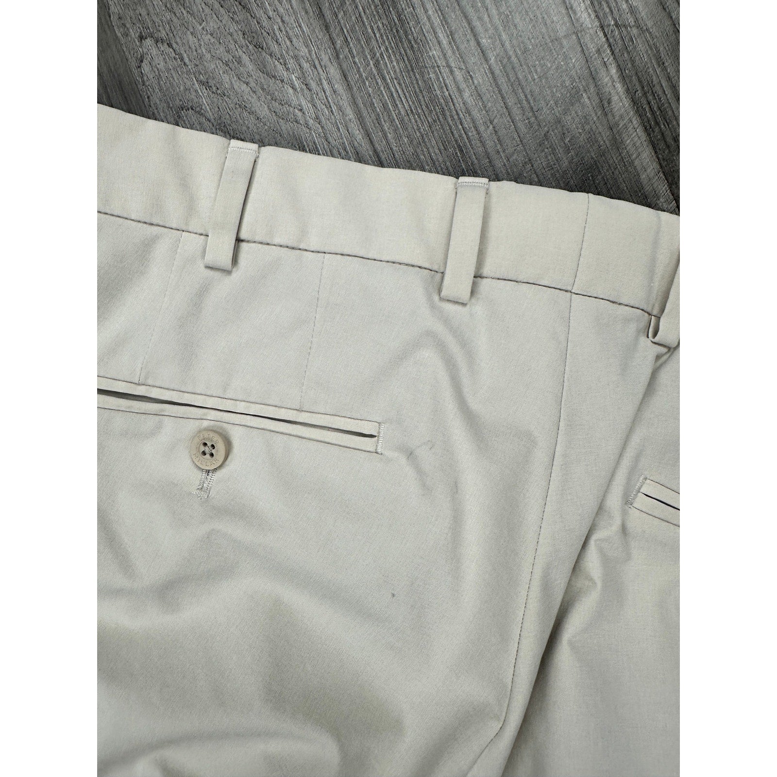 Peter Millar Surge Tailored Fit Crown Crafted Trouser Pants in Stone — Size 33x32 // Preowned