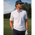 Greyson Quogue Performance Striped Golf Polo in Light Pink, White — Size XL // Preowned