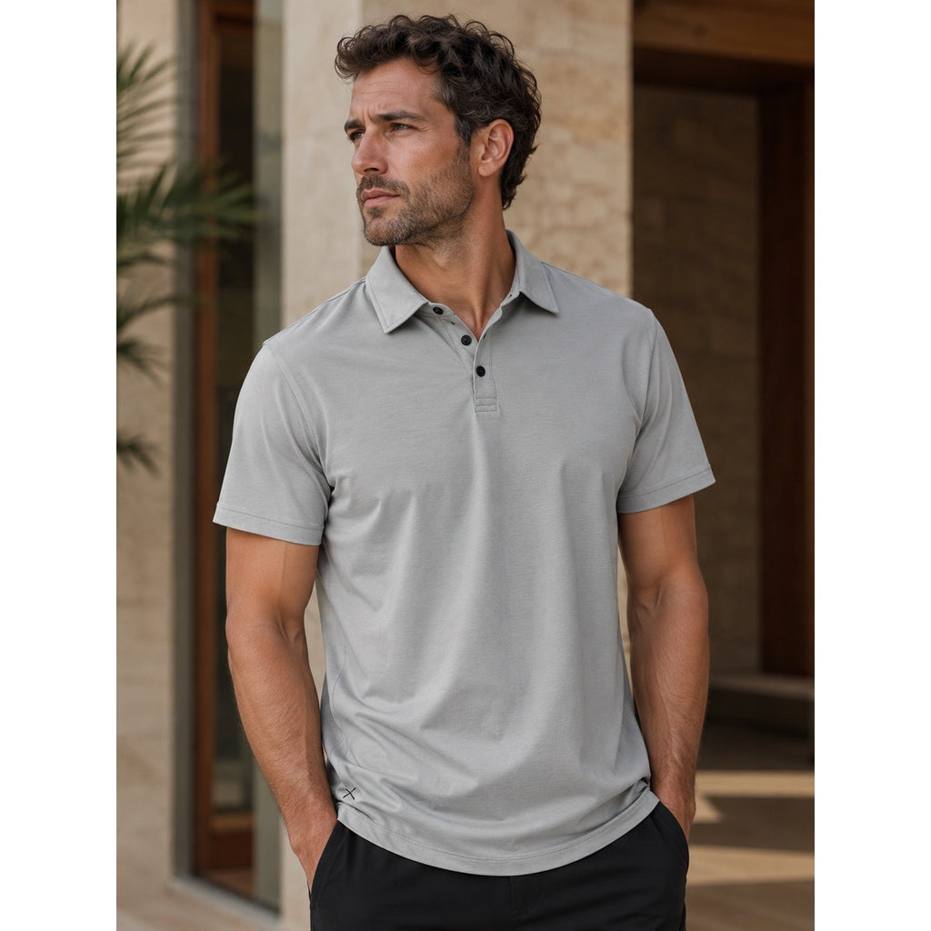 Cuts Pyca Pro Curve Hem Polo Shirt in Gray — Size 2XL // Preowned