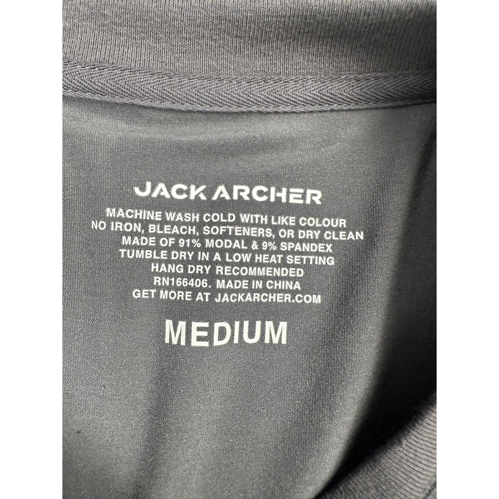 Jack Archer Anytime Modal Tee in Charcoal — Size Medium
