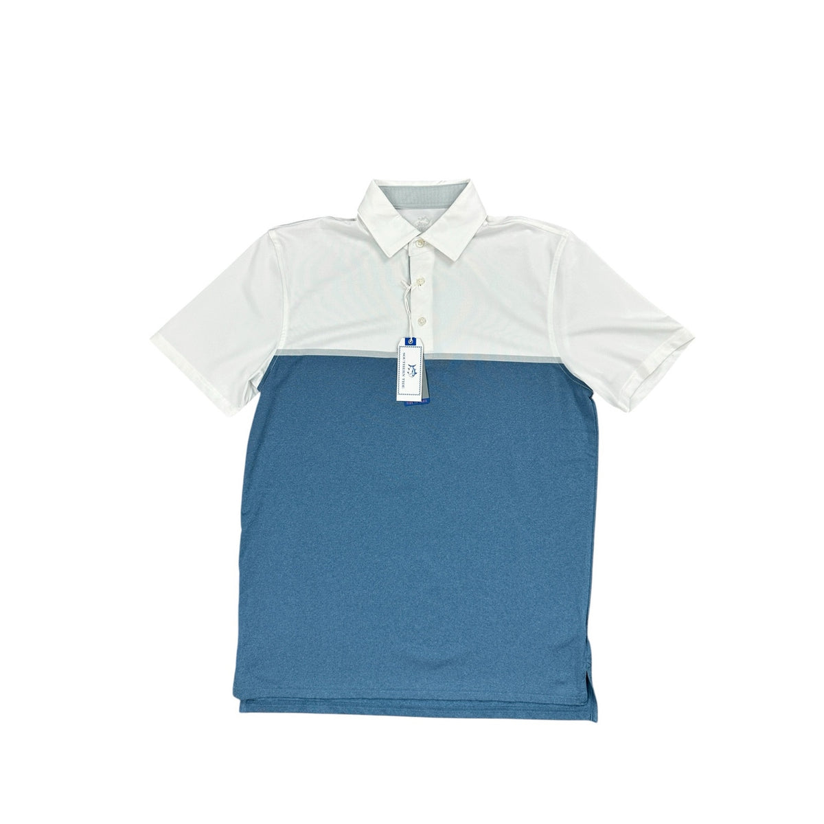 Southern Tide Tide to Trail Pamona Stripe Heather Performance Polo — Size Medium