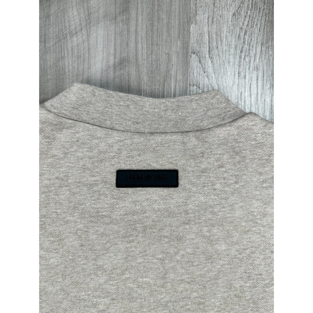 Fear of God Essentials Classic Fit Fleece Crewneck Sweatshirt in Light Heather Oatmeal Tan — Size Large // Preowned