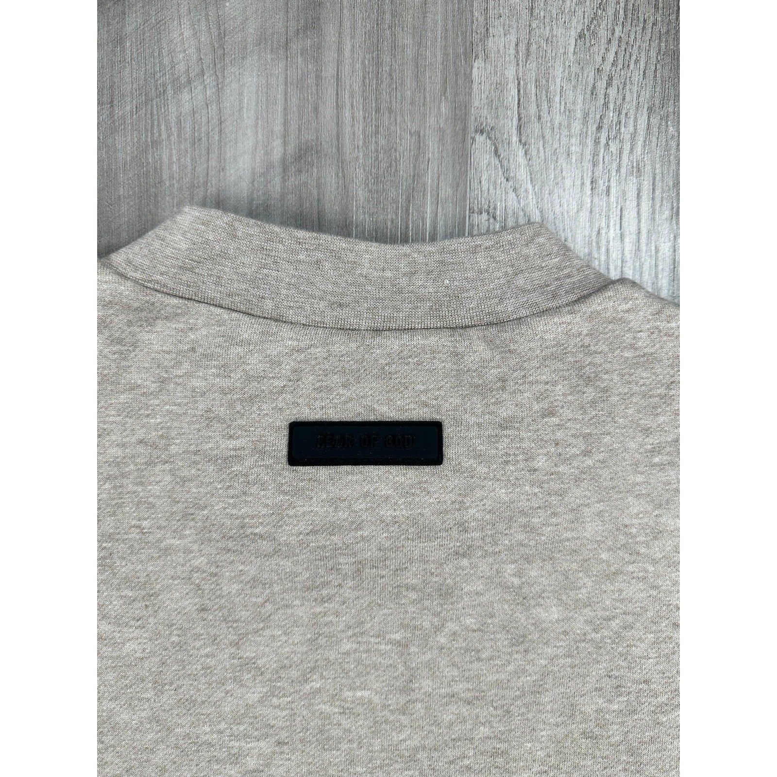 Fear of God Essentials Classic Fit Fleece Crewneck Sweatshirt in Light Heather Oatmeal Tan — Size Large // Preowned