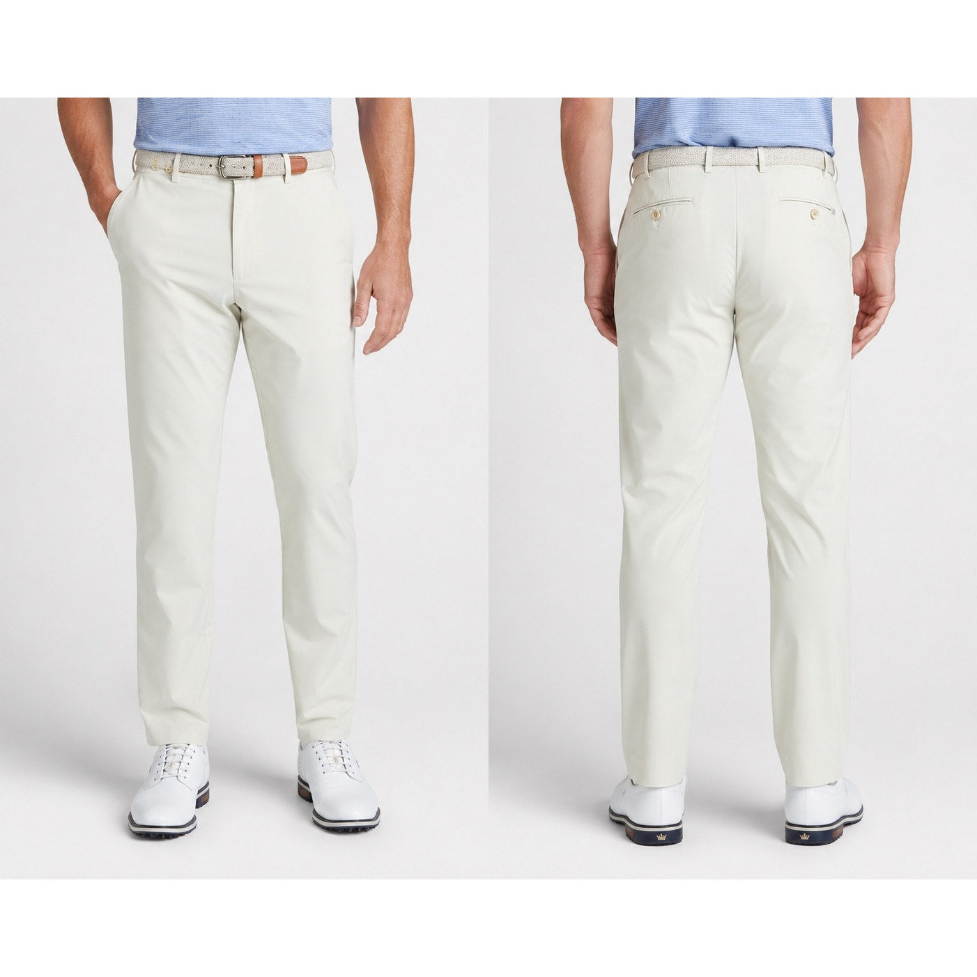Peter Millar Crown Crafter Nylon Stretch Lunar Golf Pants in Cream — Size 40 // Preowned