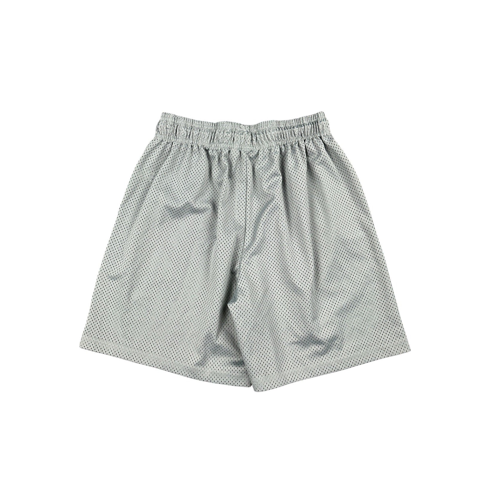 Eric Emanuel Bolt Mesh Gym Shorts in Gray, Blue and White — Size XL // Preowned