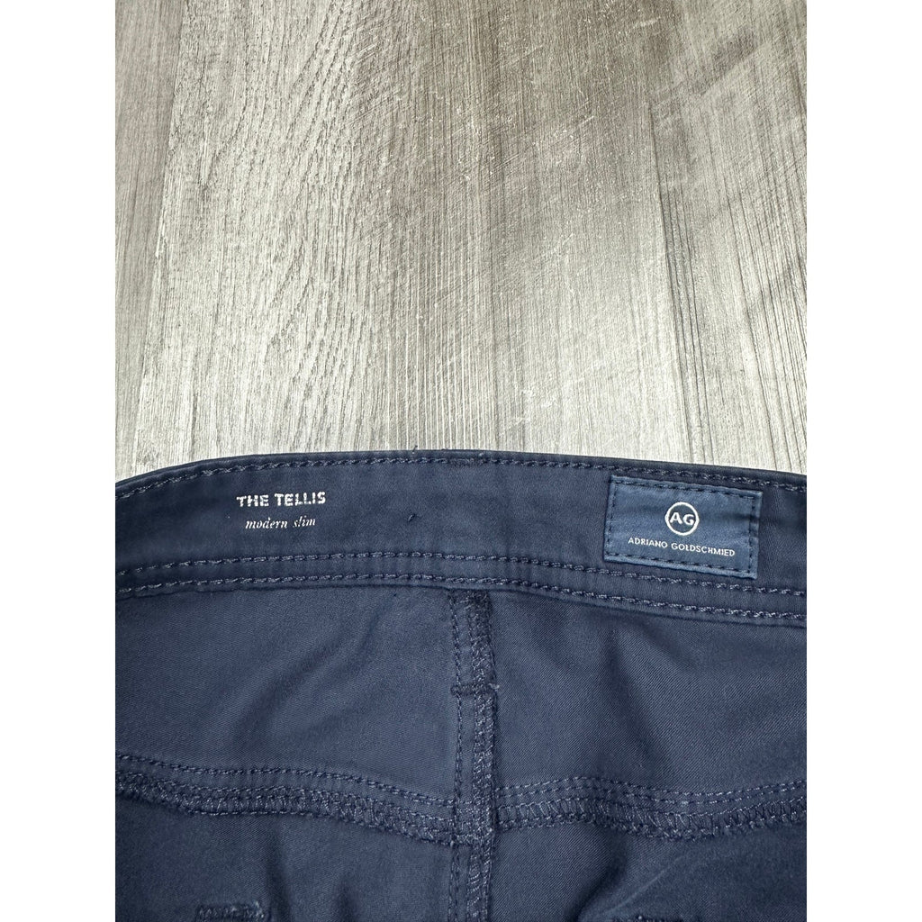 AG Adriano Goldschmied The Tellis Modern Slim Straight Sueded Stretch Sateen Chino Jeans — Size 34x34 // Preowned