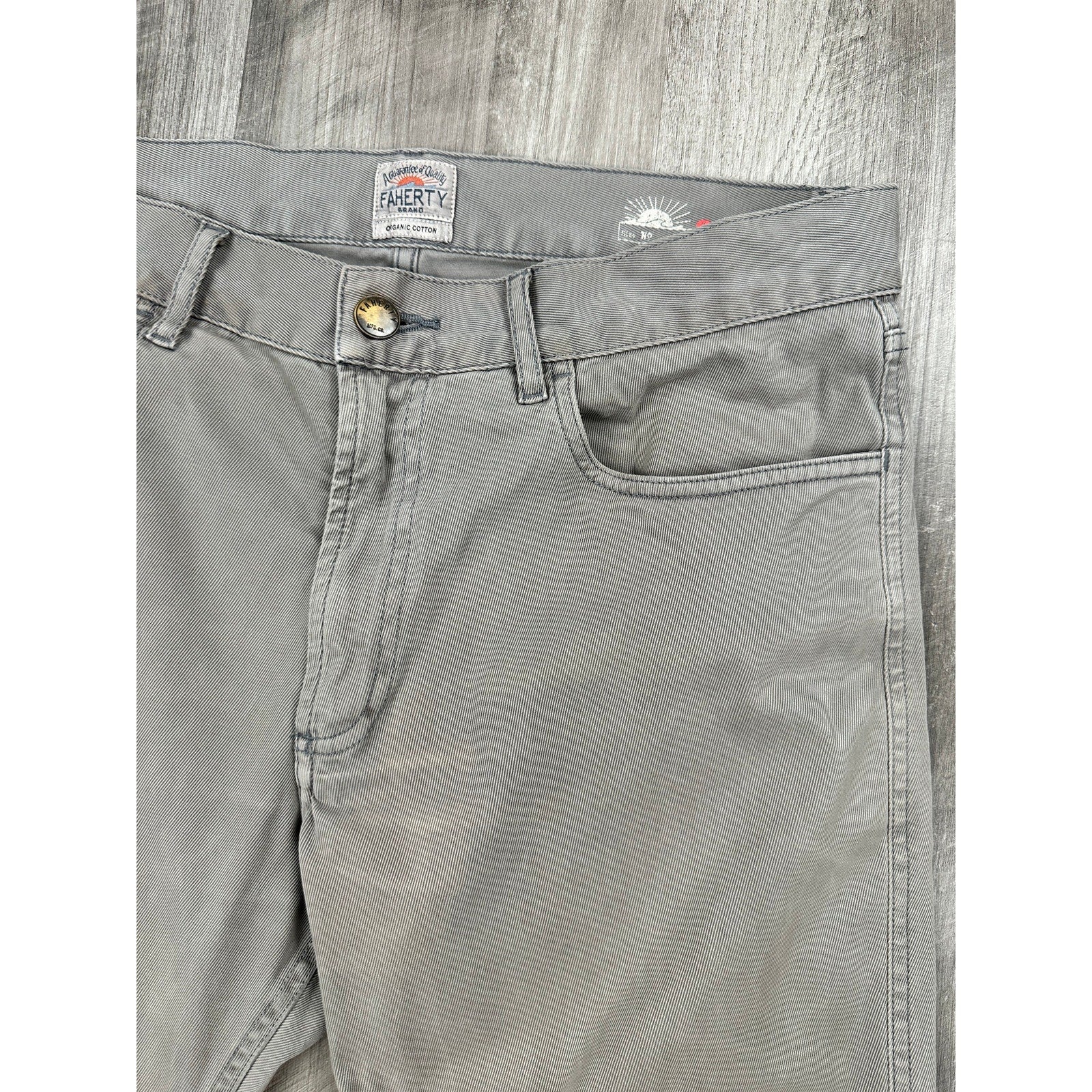Faherty Comfort Twill 5 Pocket Pants in Rugged Gray — Size 31 // Preowned