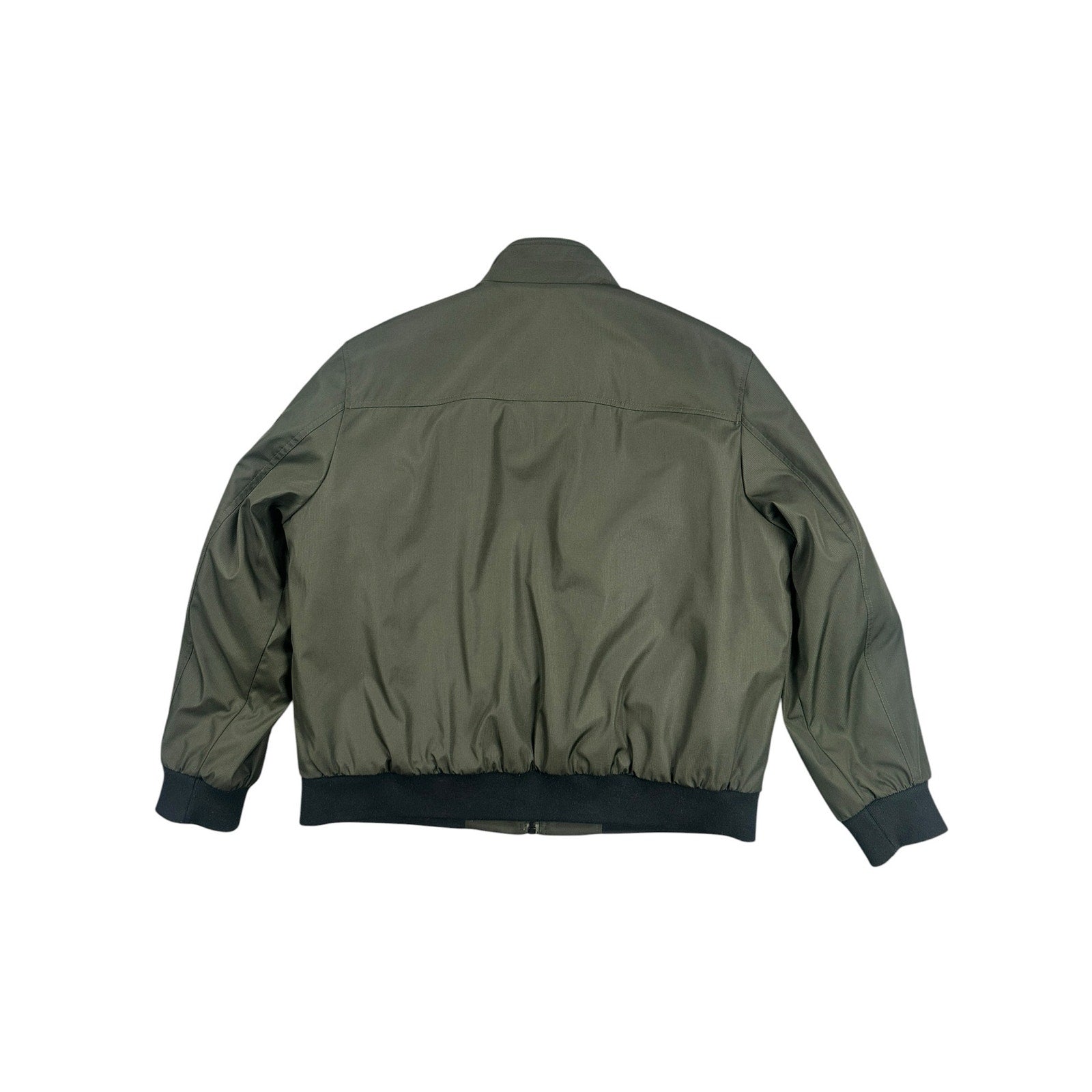 Guess Quilt Lined Full Zip Jacket in Olive Green Black — Size XL // Preowned