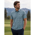 Travis Mathew Featherweight Jungle Golf Polo in Teal Navy — Size XL // Preowned
