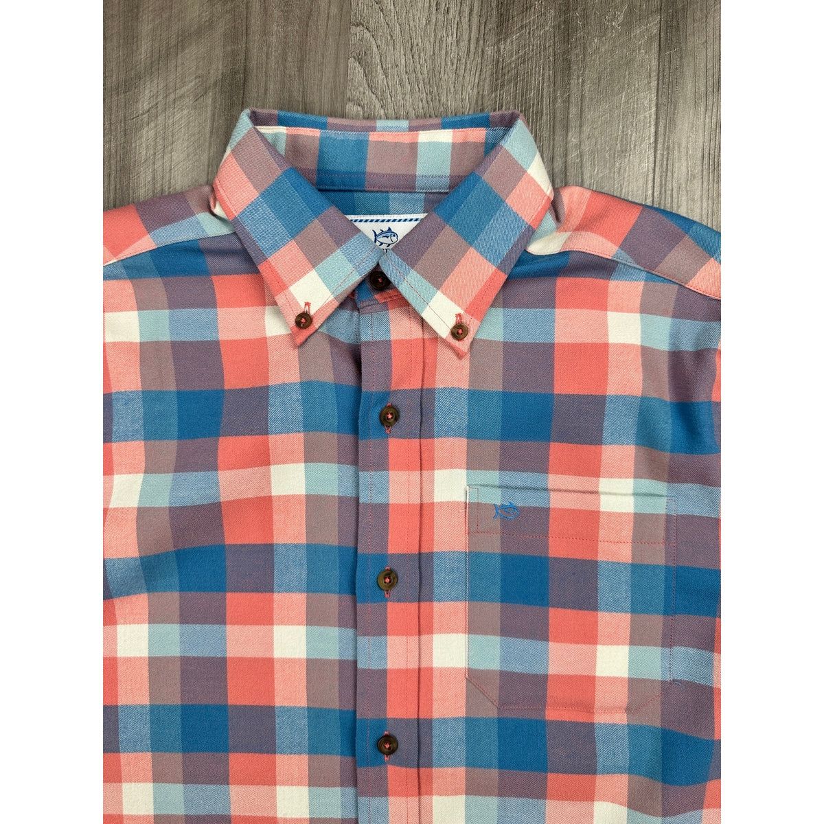 Southern Tide Intercoastal Brushed Flannel Checkered Long Sleeve Button Down Shirt — Size Small // Preowned