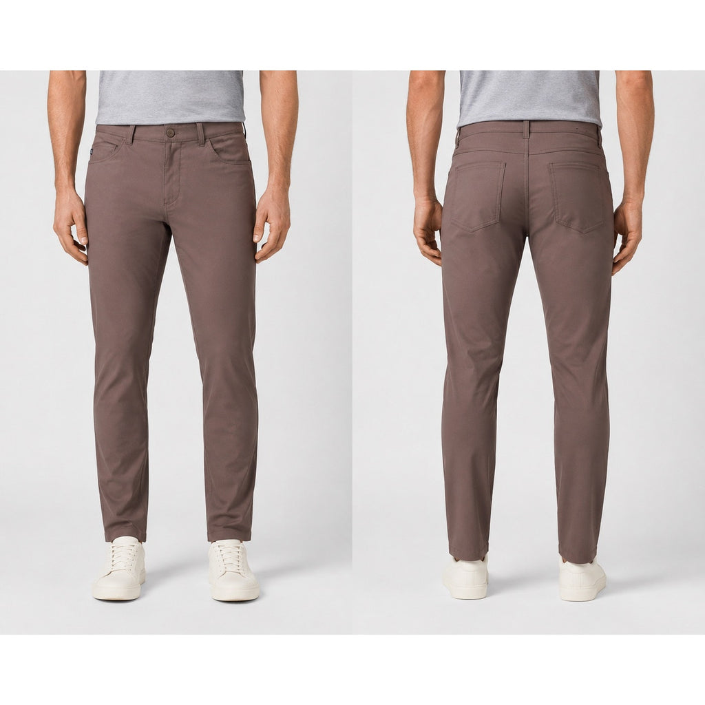 Mizzen+Main Helmsman Performance Slim Fit Chino Pants in Brown — Size 34x32 // Preowned