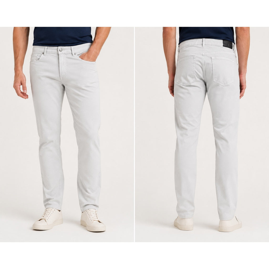 Peter Millar Wayfare 5 Pocket Trouser Pants in Light Stone Grey — Size 34x32 // Preowned