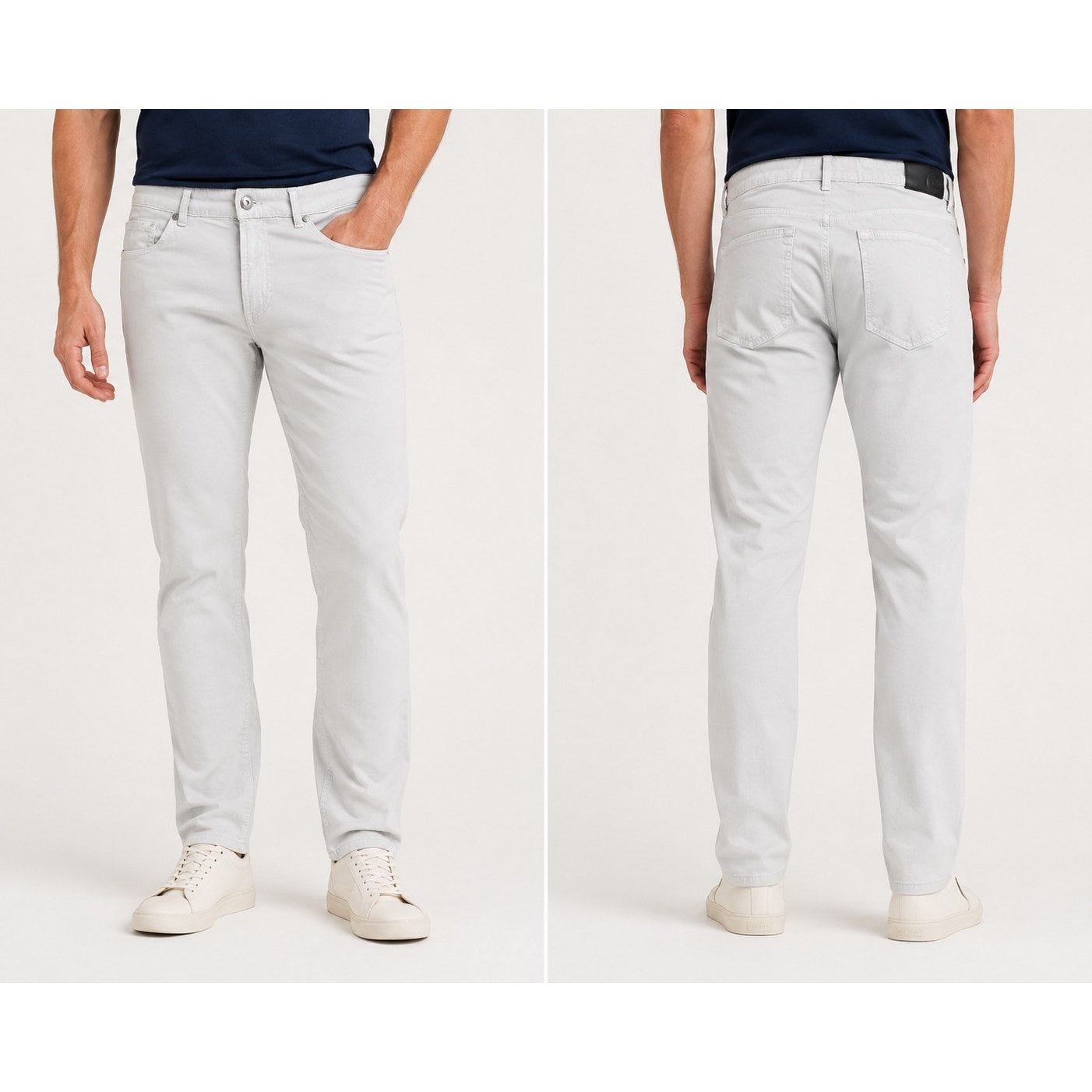 Peter Millar Wayfare 5 Pocket Trouser Pants in Light Stone Grey — Size 34x32 // Preowned