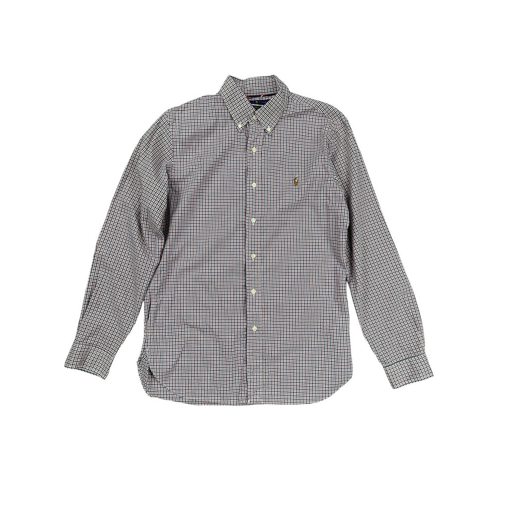 Ralph Lauren Slim Fit Cotton Stretch Plaid Long Sleeve Button Down - Medium