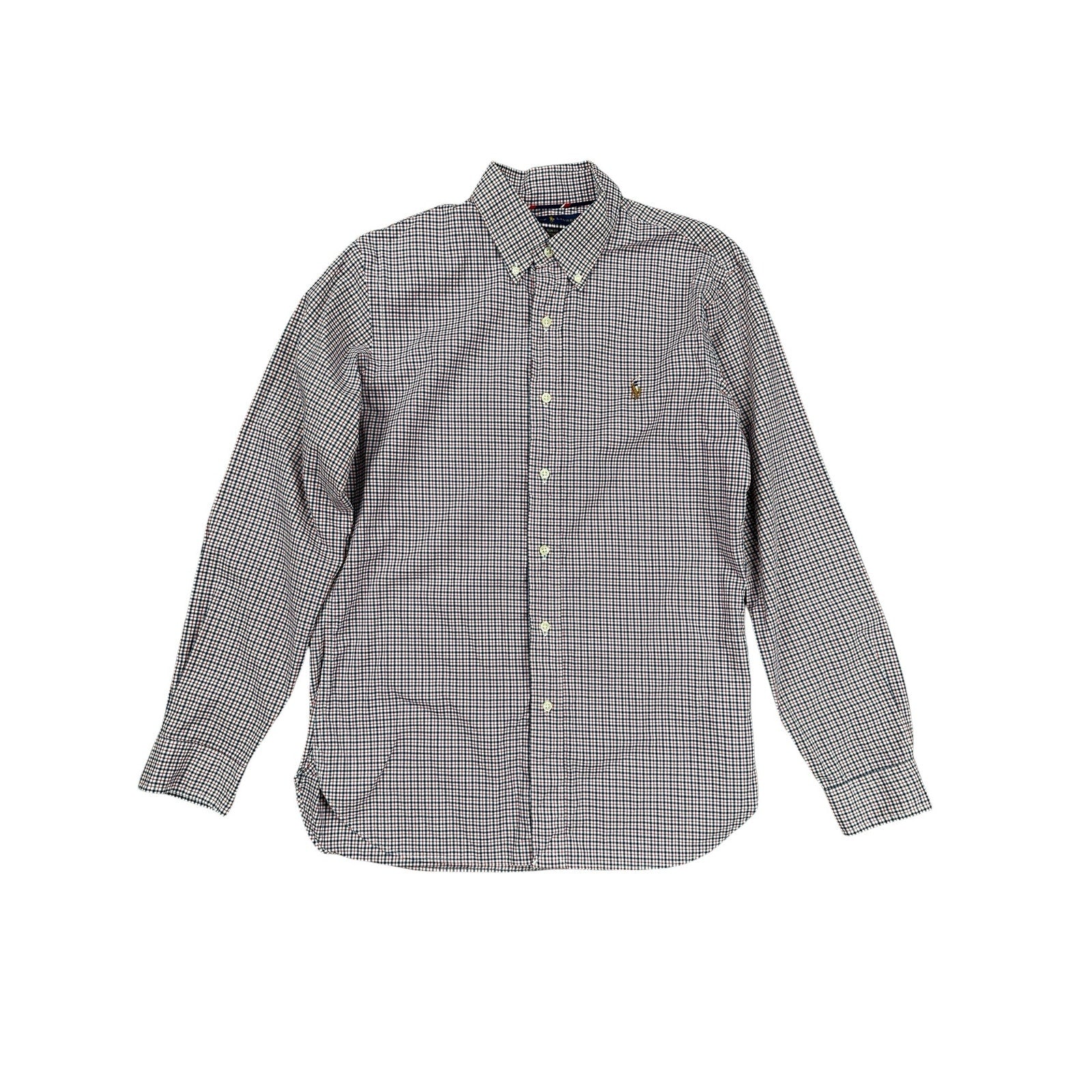 Ralph Lauren Slim Fit Cotton Stretch Plaid Long Sleeve Button Down - Medium