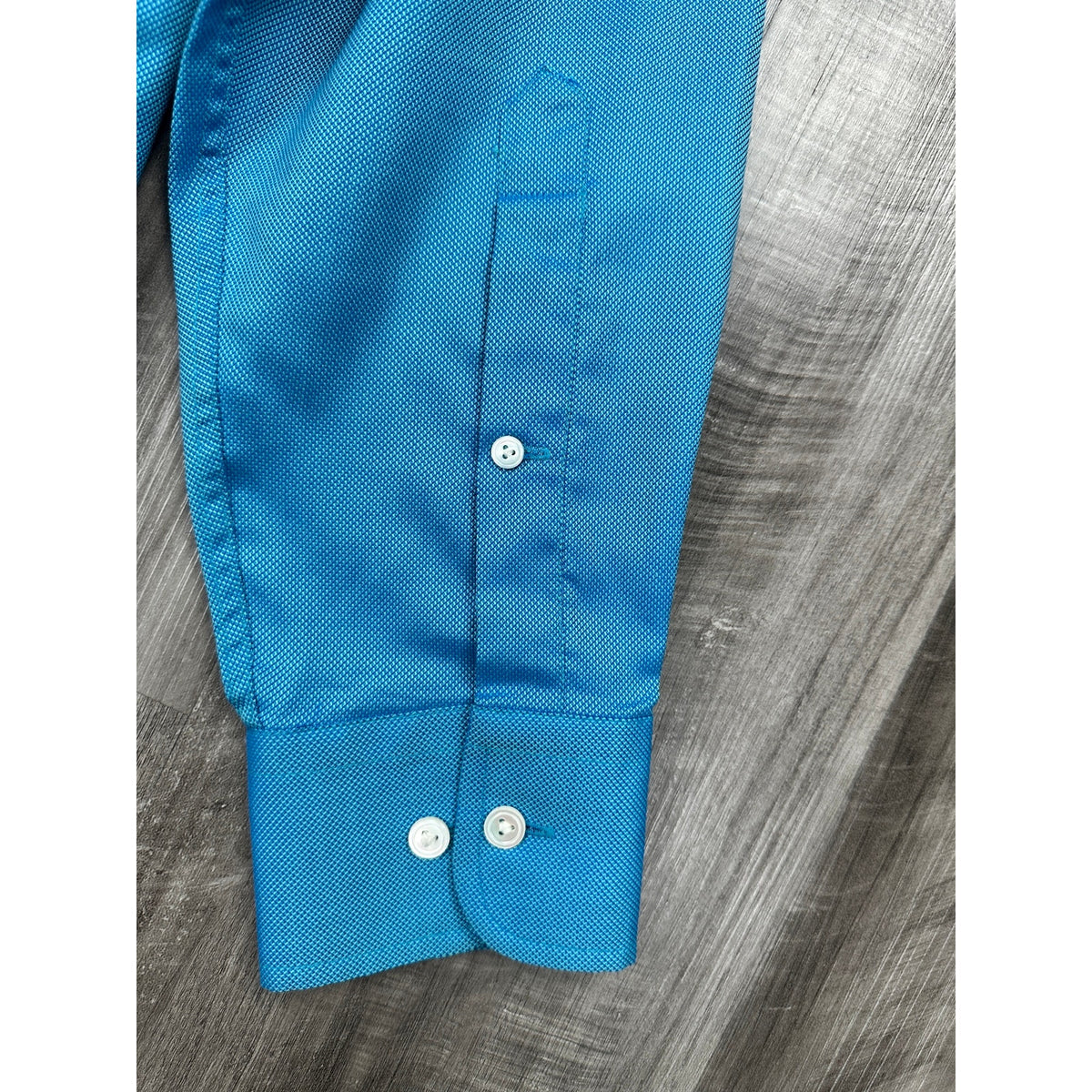 Zodiac Birds Eye Updated Fit Mercerized Two-Ply Cotton Long Sleeve Shirt — Size 40/15.75 (Medium) // Preowned