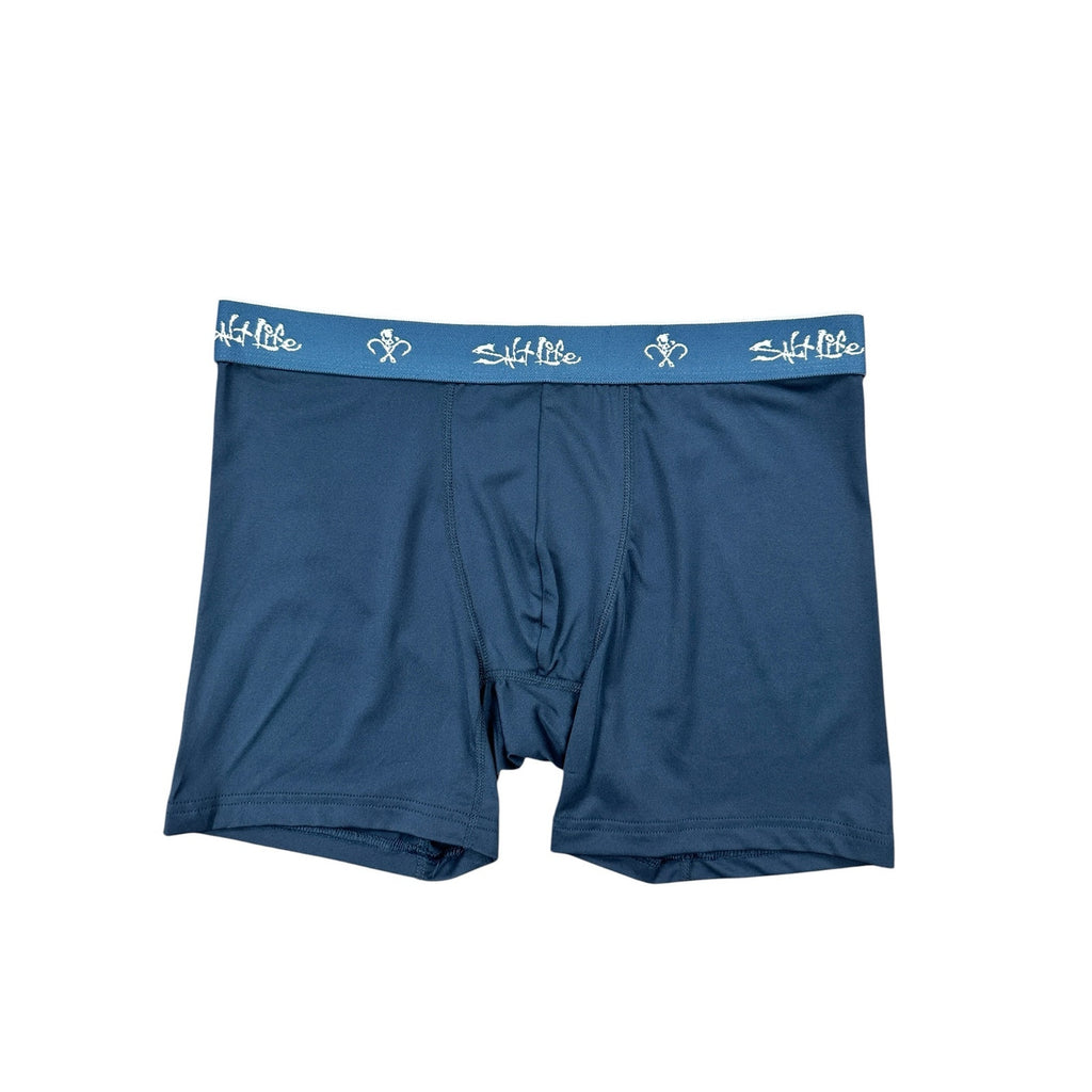Salt Life Micro Stretch Performance Boxer Briefs 4-Pack in Envy — Size Medium