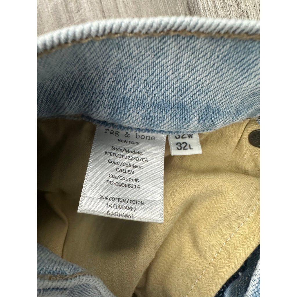 rag & bone Fit 2 Slim Fit Callen Jeans in Callen Acid Wash Blue — Size 32x32 // Preowned