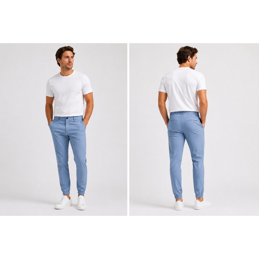 Cuts Clothing AO Slim Jogger Chino Pants in Light Blue — Size Small // Preowned