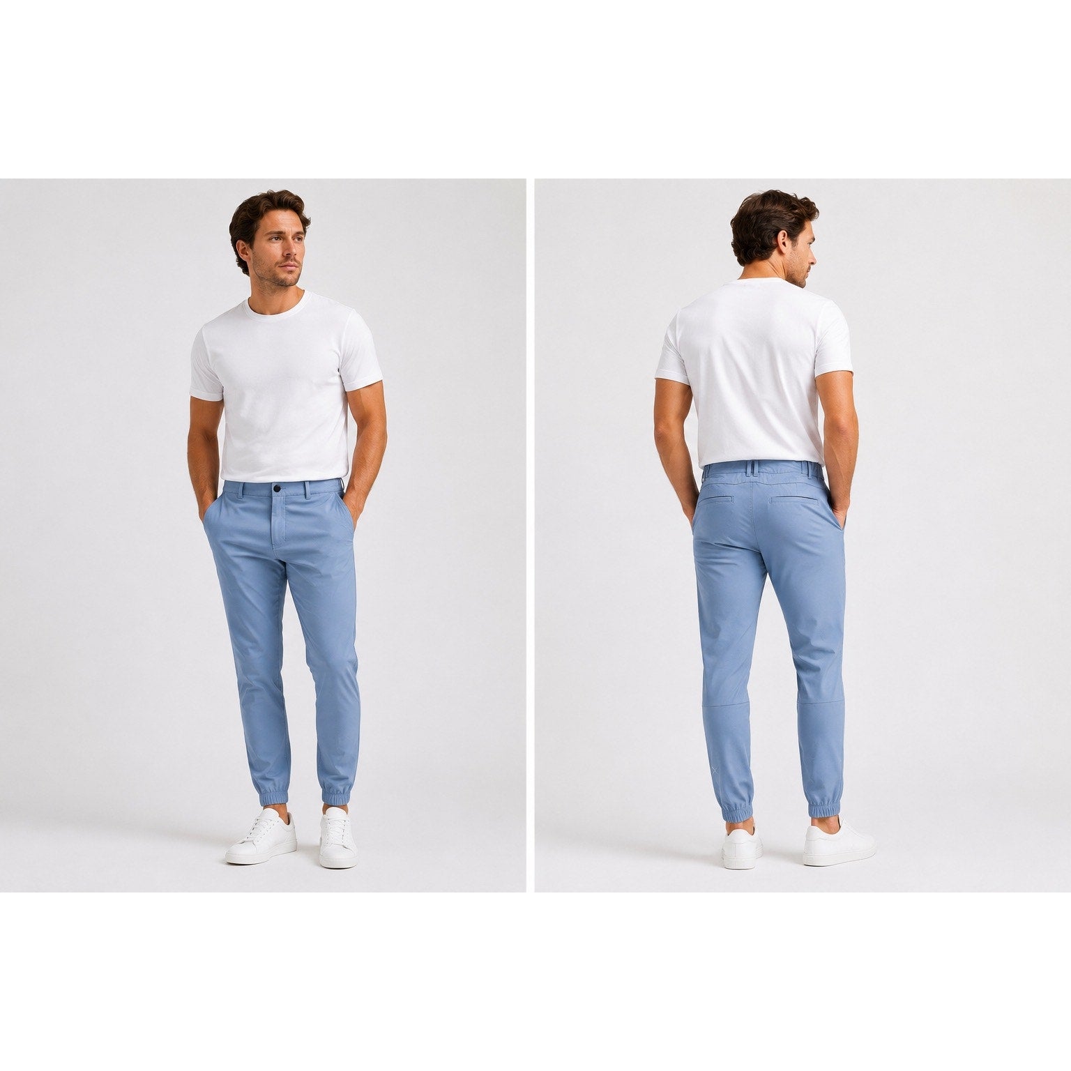 Cuts Clothing AO Slim Jogger Chino Pants in Light Blue — Size Small // Preowned