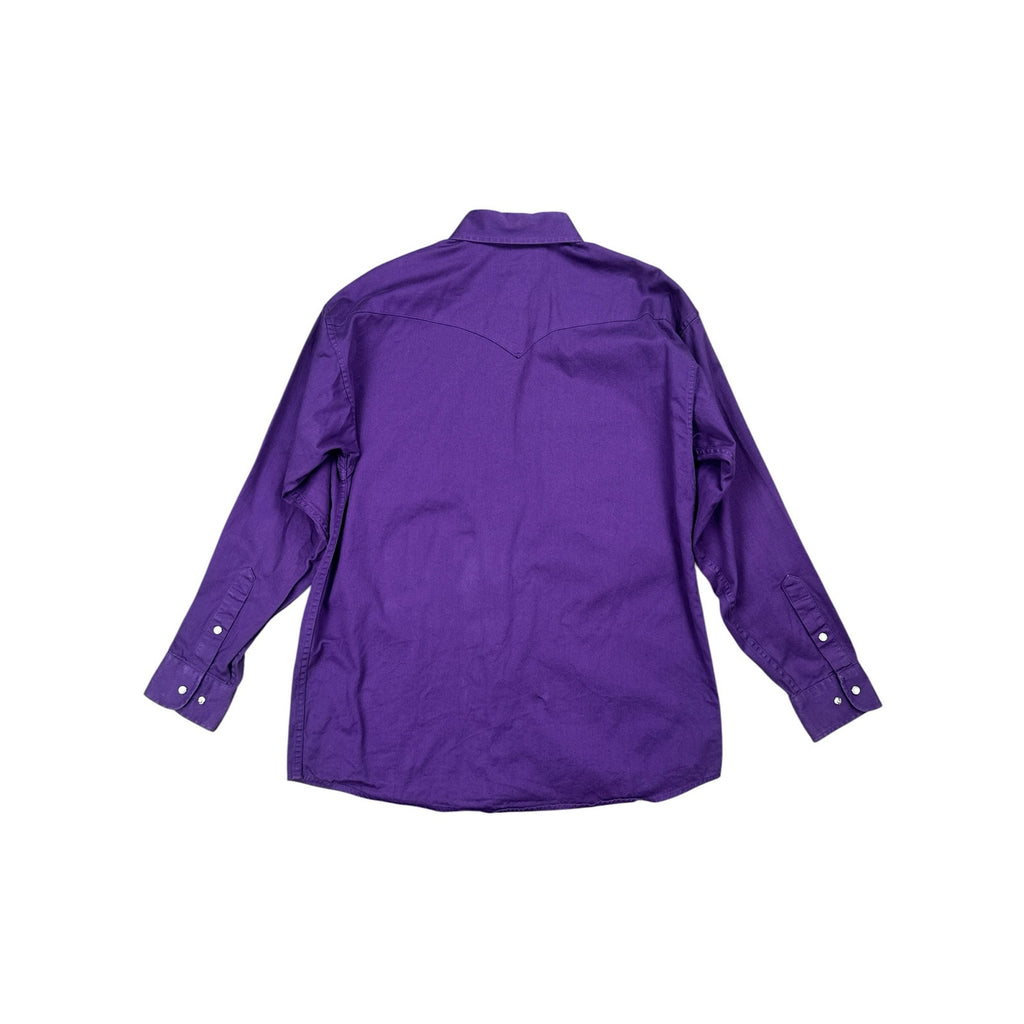 Cody James Twill Heavyweight Western Long Sleeve Pearl Snap in Purple — Size Medium // Preowned