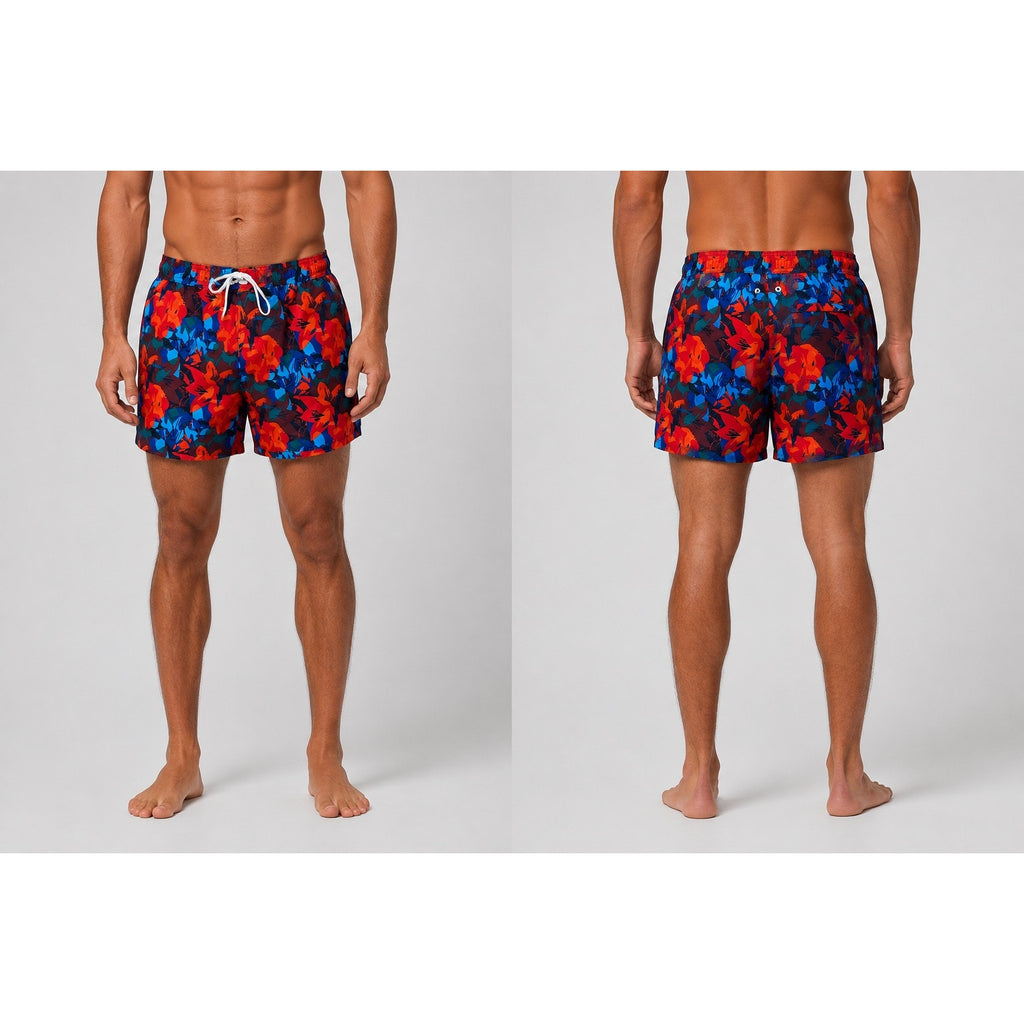 2(X)IST Floral Swim Trunks in Red, Maroon, Blue, Green — Size Large // Preowned