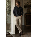 AG Adriano Goldschmied Graduate Tailored Leg Sueded Stretch Sateen Chino Jean in Khaki — Size 34x32 // Preowned