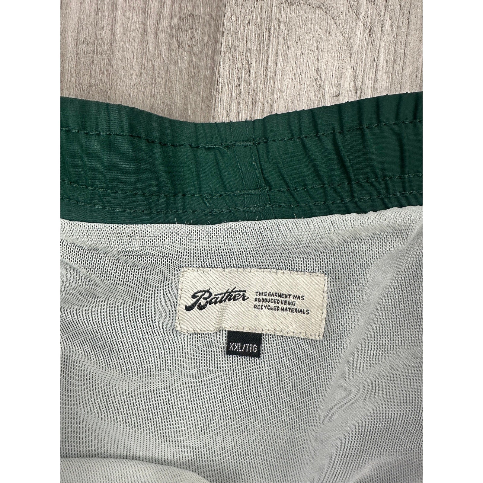 Bather Solid Pine Swim Trunks in Green — Size 2XL // Preowned