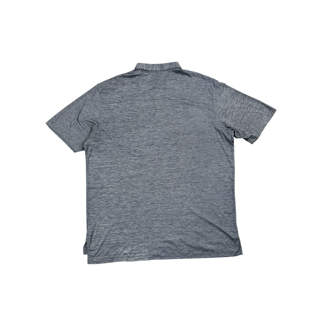 Peter Millar Featherweight Melange Golf Polo in Heather Gray — Size XL // Preowned