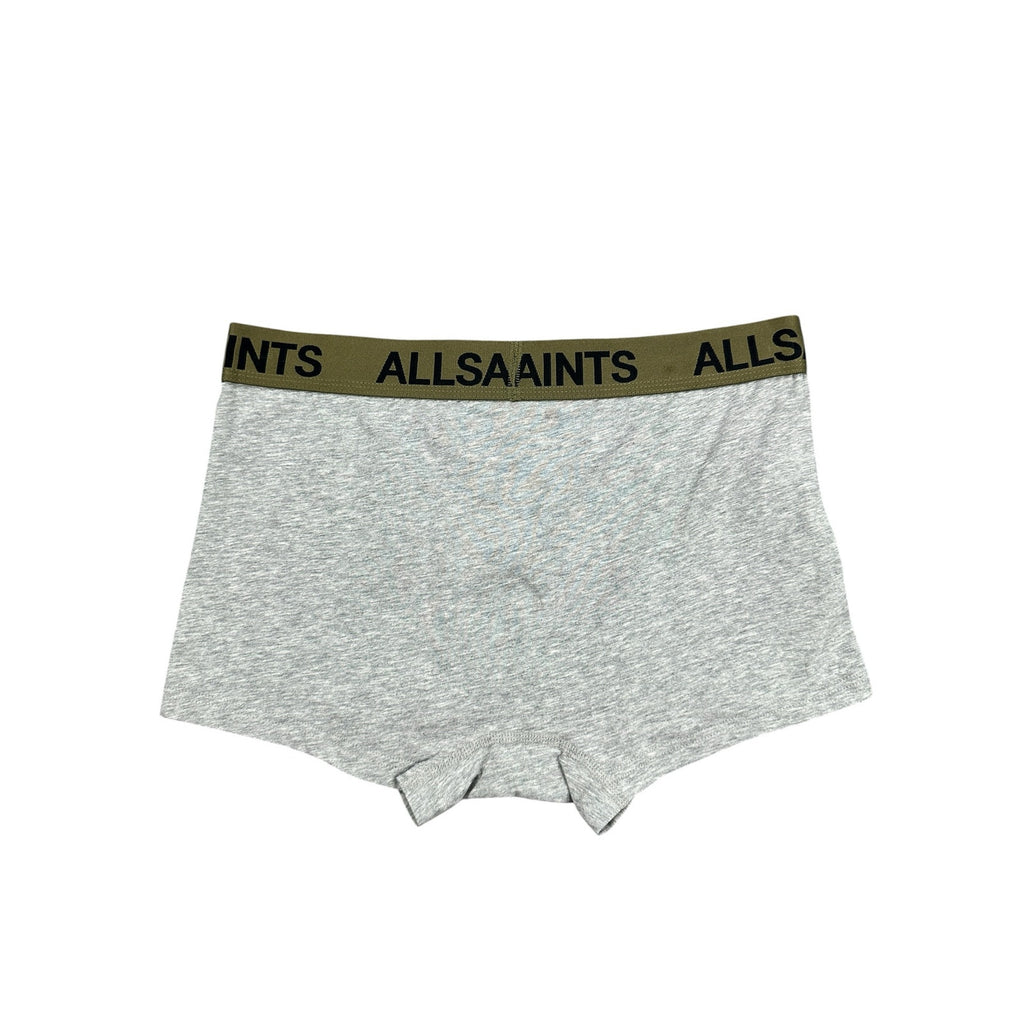 All Saints Underground Organic Cotton 4-Way Stretch Trunk 3-Pack in Sport Grey — Size Small