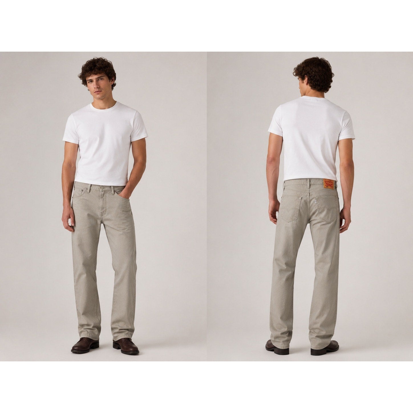 Levi's Straight Leg Zip Fly Jeans in Tan — Size 40x32 // Preowned