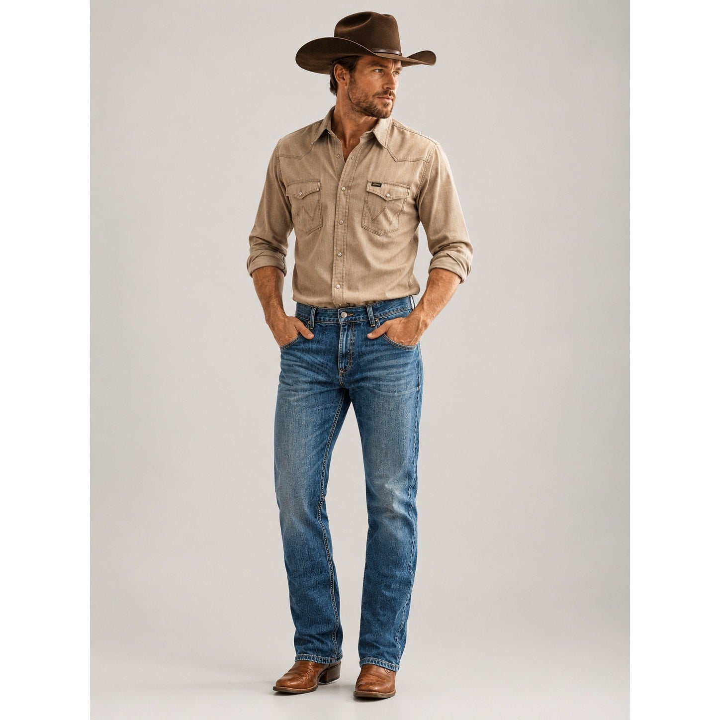 Wrangler Retro Slim Bootcut Jean in Layton Medium Wash — 42x32