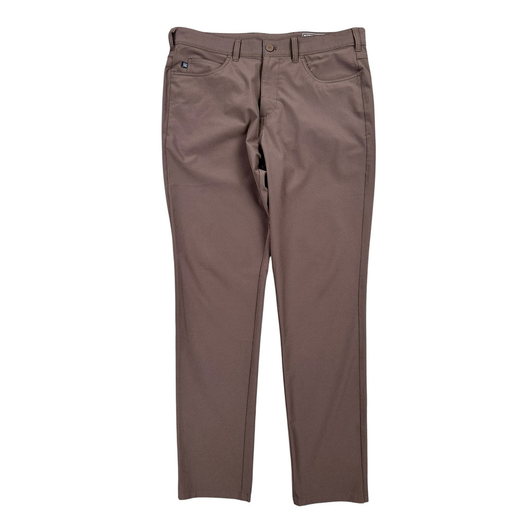 Mizzen+Main Helmsman Performance Slim Fit Chino Pants in Brown — Size 34x32 // Preowned