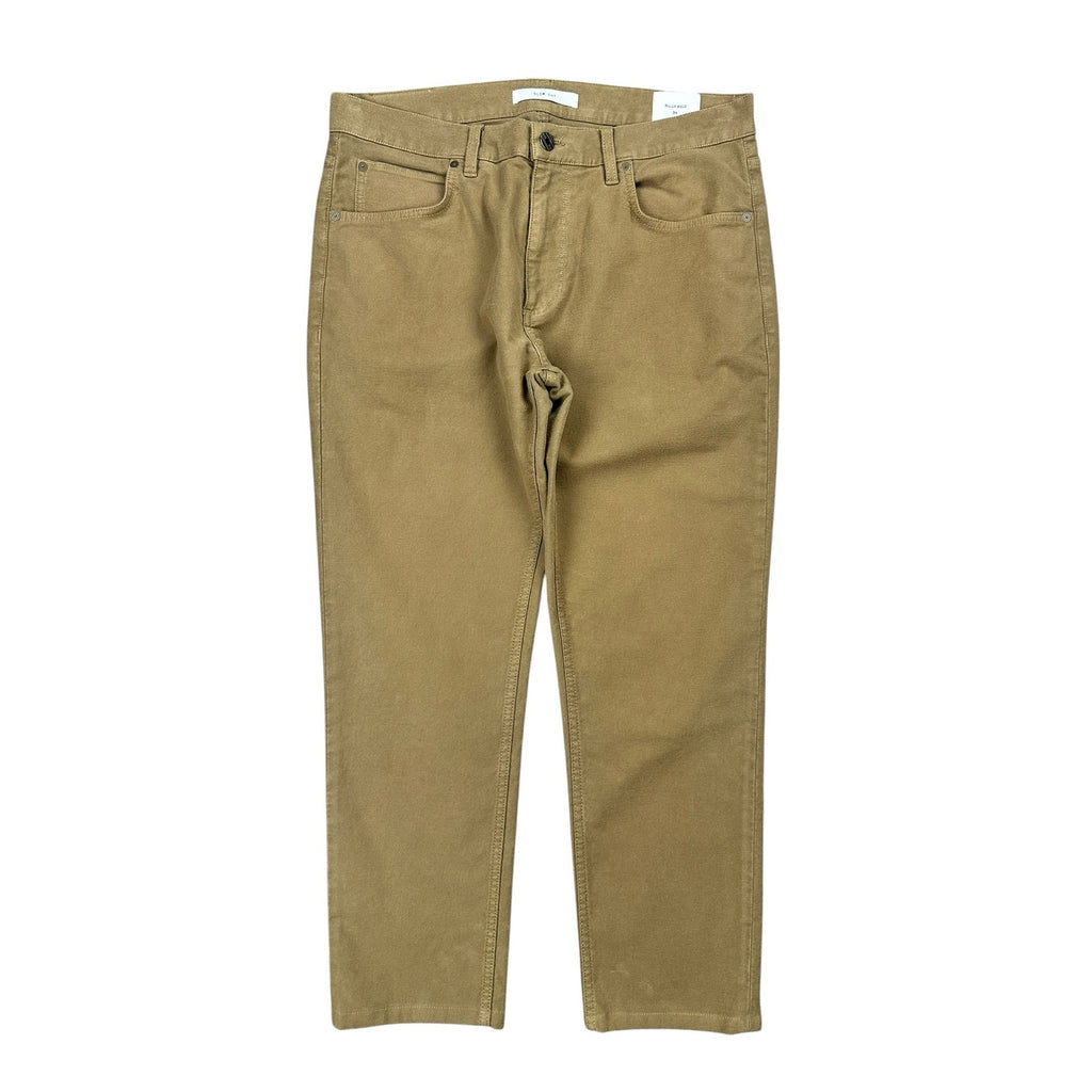 Billy Reid Moleskin Slim Fit 5 Pocket Pants in Tan — Size 34 // Preowned