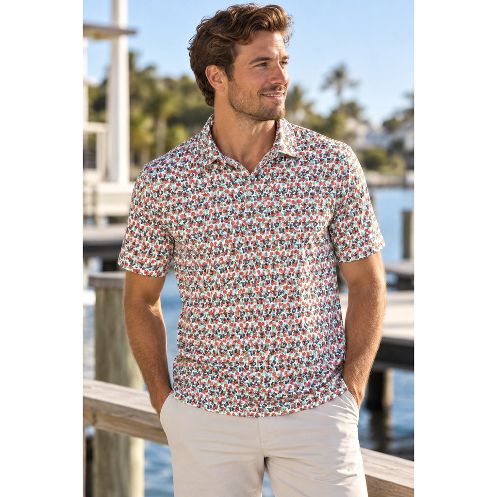 Southern Tide Driver Paloma Paradise Polo — Size Small