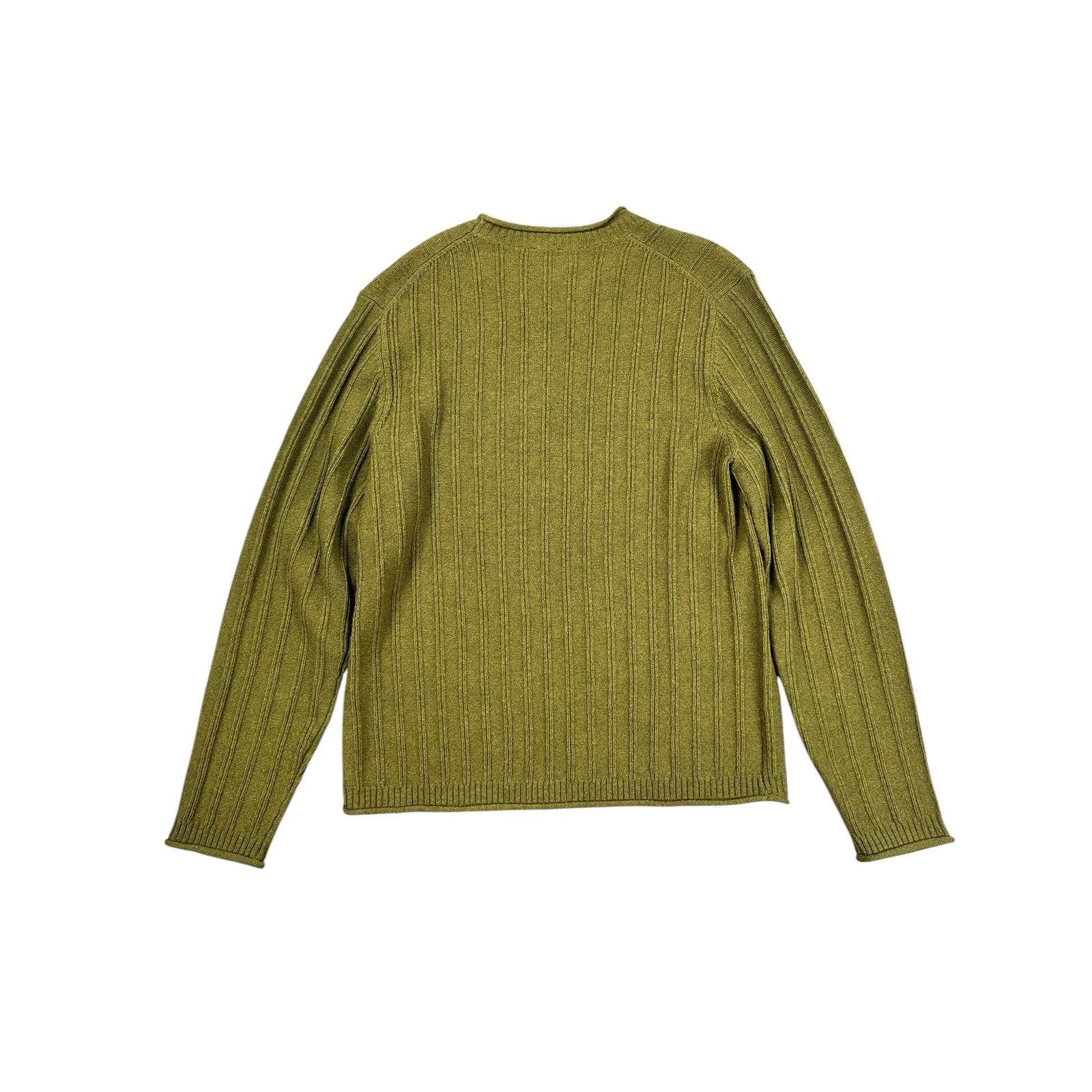 Todd Snyder Textured Mini Cable Crewneck Sweater in Lemongrass — Size Large