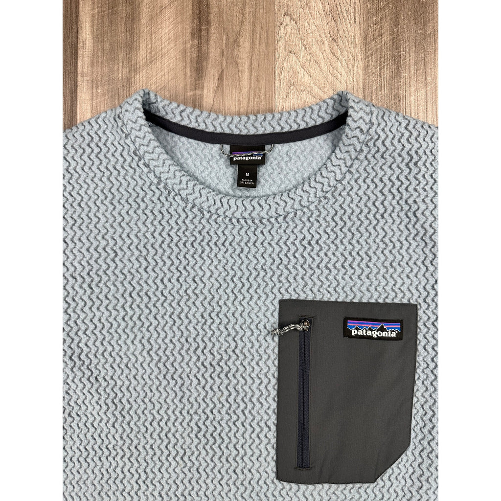 Patagonia R1 Air Crew Fleece Pullover in Light Plume Gray — Size Medium // Preowned