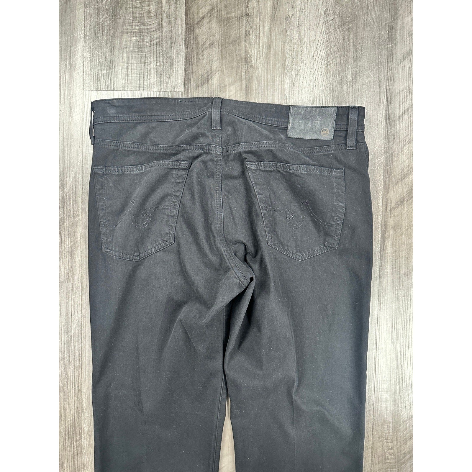 AG Adriano Goldschmied The Graduate Tailored Leg Pant in Super Black — 36x32