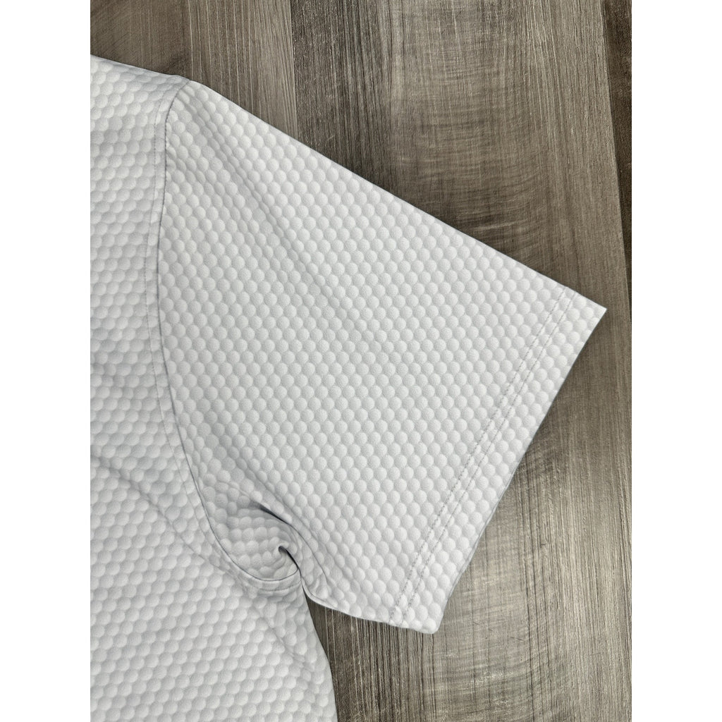 Rhoback The Be The Ball Performance Golf Polo in White Gray — Size 2XL // Preowned