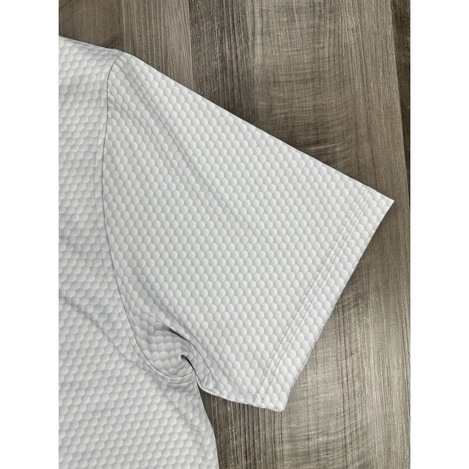 Rhoback The Be The Ball Performance Golf Polo in White Gray — Size 2XL // Preowned
