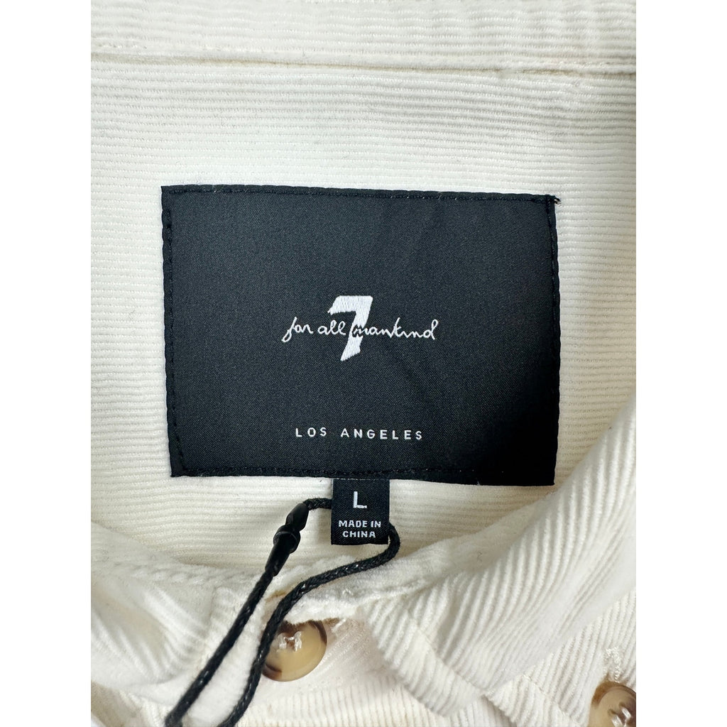 7 For All Mankind Corduroy Long Sleeve Button Down Shirt — Size Large